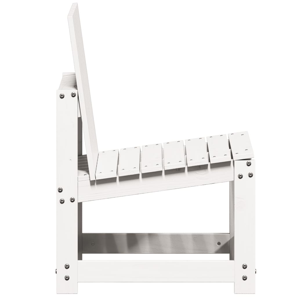 Hagestol hvit 50,5x55x77 cm heltre furu
