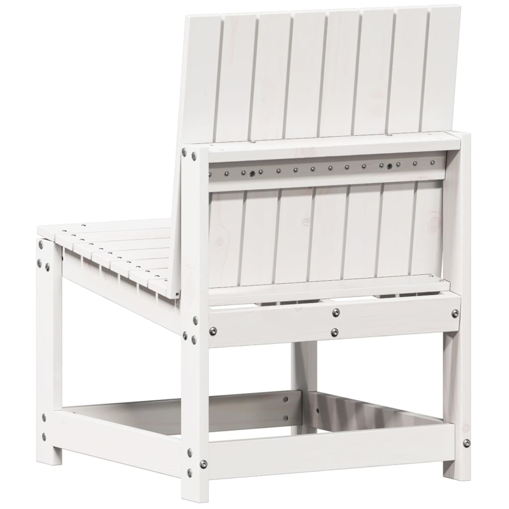 Hagestol hvit 50,5x55x77 cm heltre furu