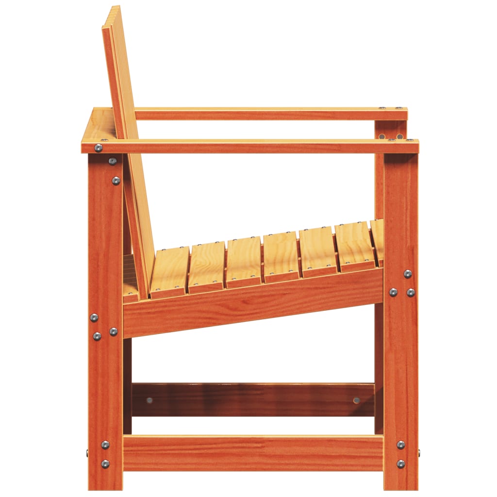 Hagestol voksbrun 62x56x77 cm heltre furu