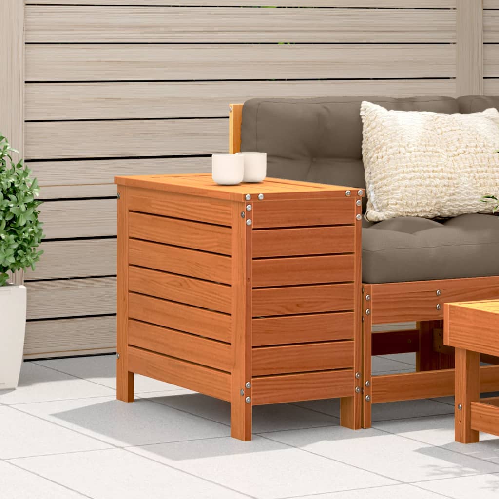 Hagefotskammel voksbrun 62x31,5x52 cm heltre furu vidaXL