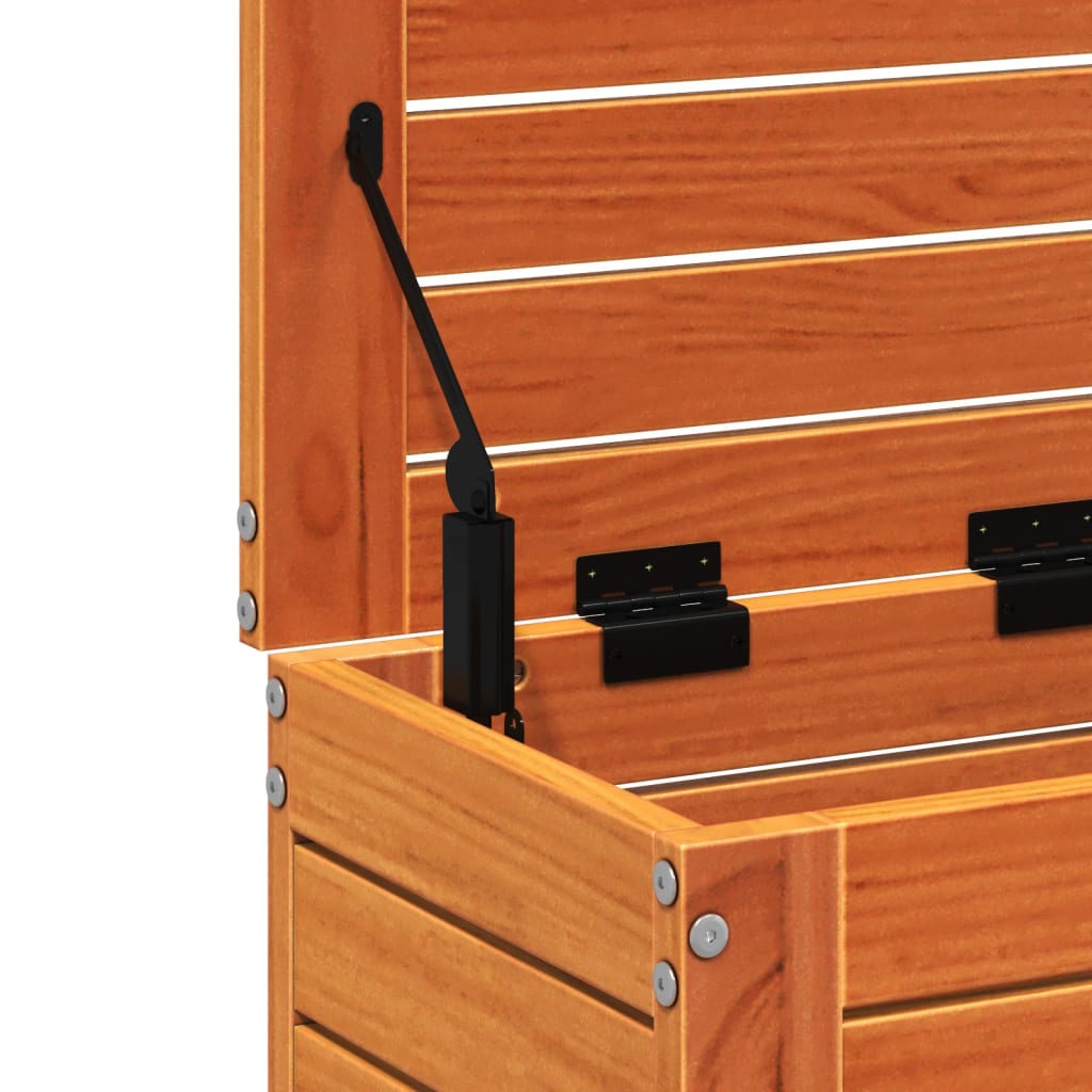 Hagefotskammel voksbrun 62x31,5x52 cm heltre furu vidaXL