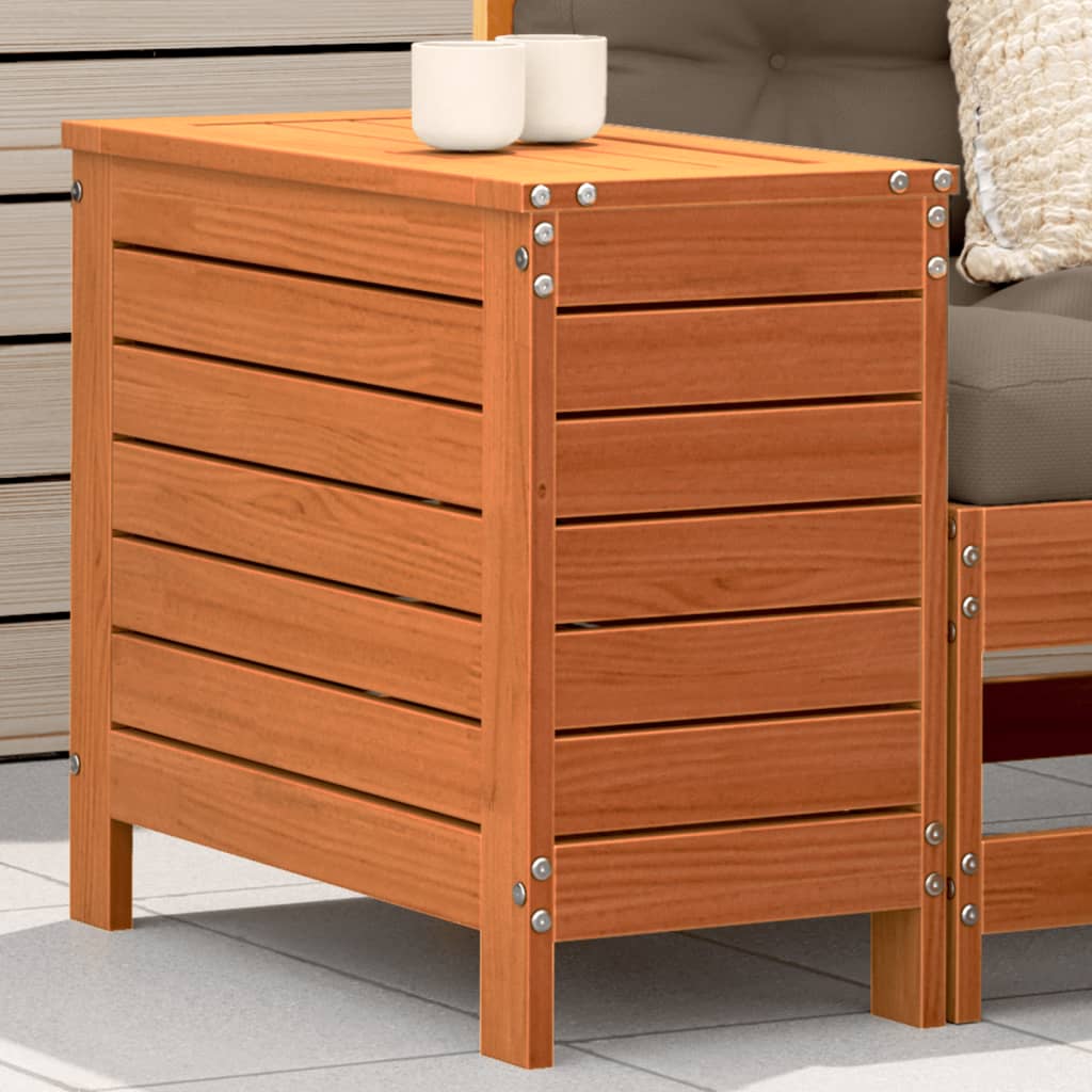 Hagefotskammel voksbrun 62x31,5x52 cm heltre furu vidaXL