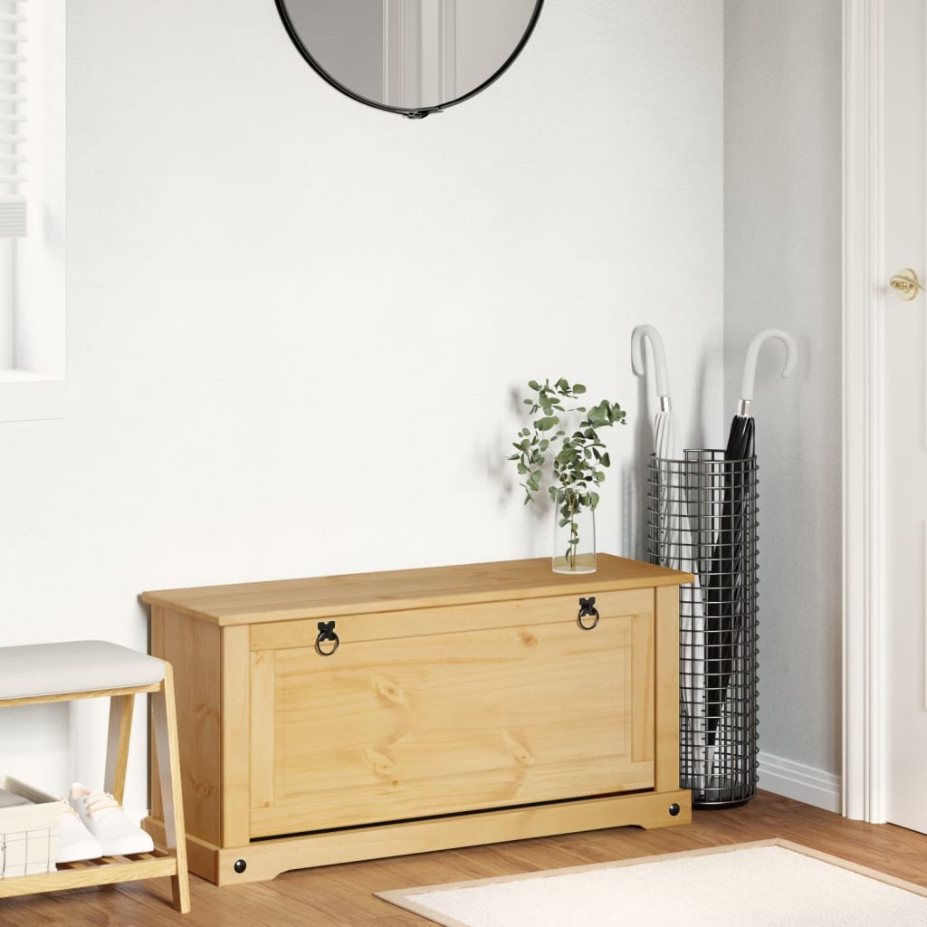 Skoskap Corona 99x32x47 cm heltre furu