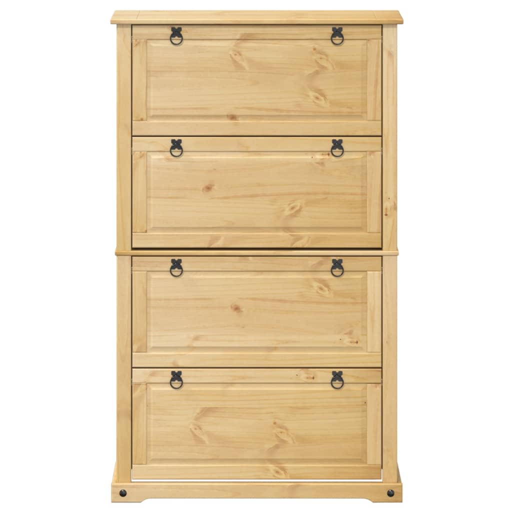 Skoskap Corona 99x32x163,5 cm heltre furu