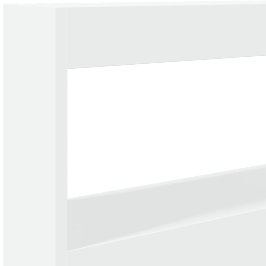 Hodegavl skap med LED hvit 120x17x102 cm