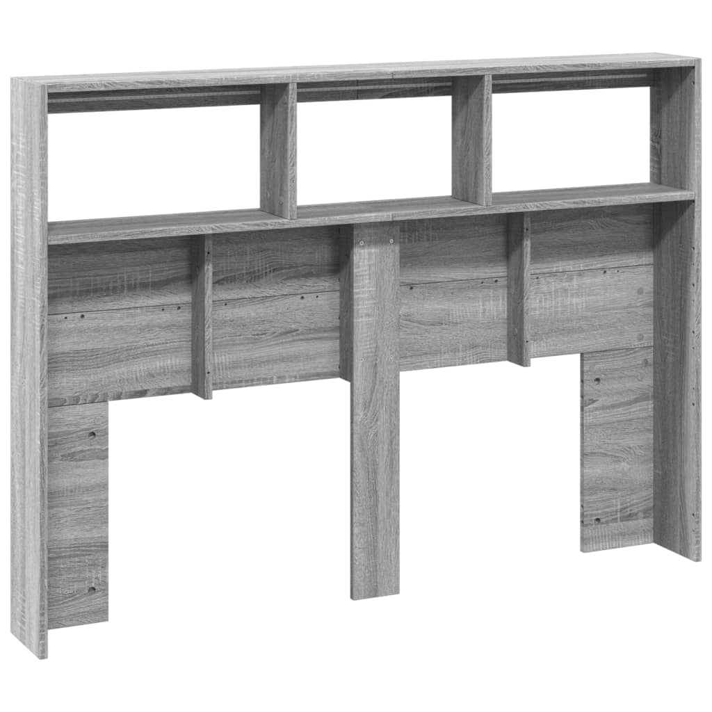 Hodegavl skap med LED grå sonoma 140x17x102 cm