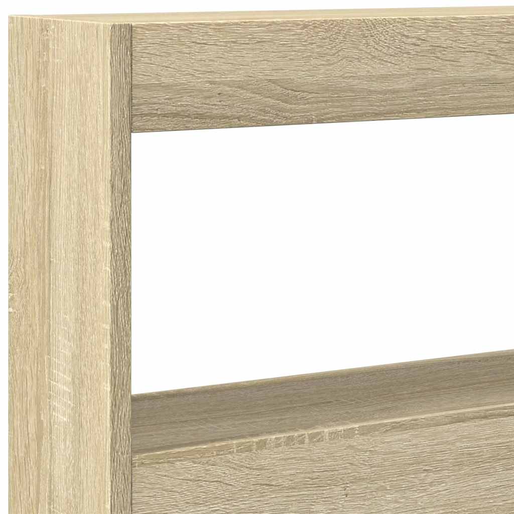 Hodegavl skap med LED sonoma eik 160x17x102 cm