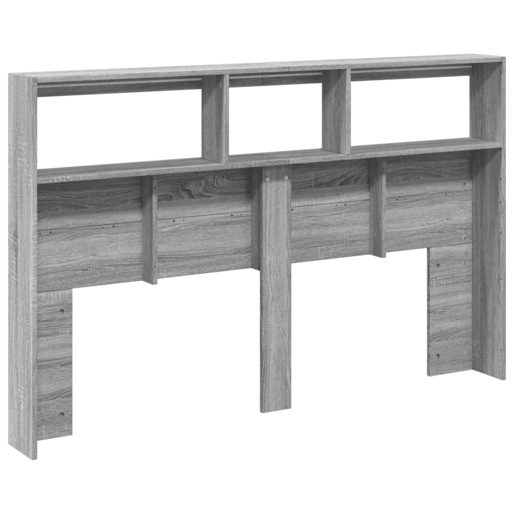 Hodegavl skap med LED grå sonoma 160x17x102 cm