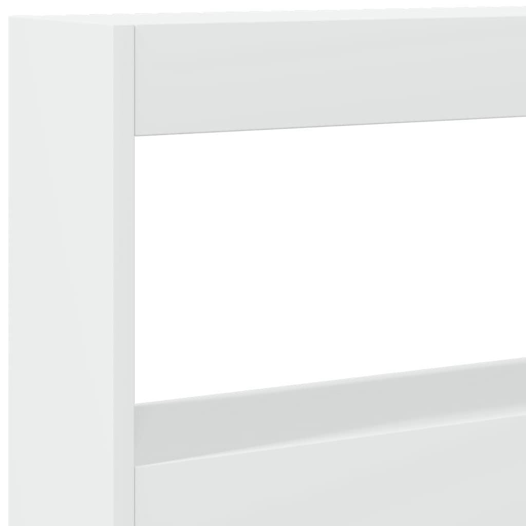 Hodegavl skap med LED hvit 180x17x102 cm