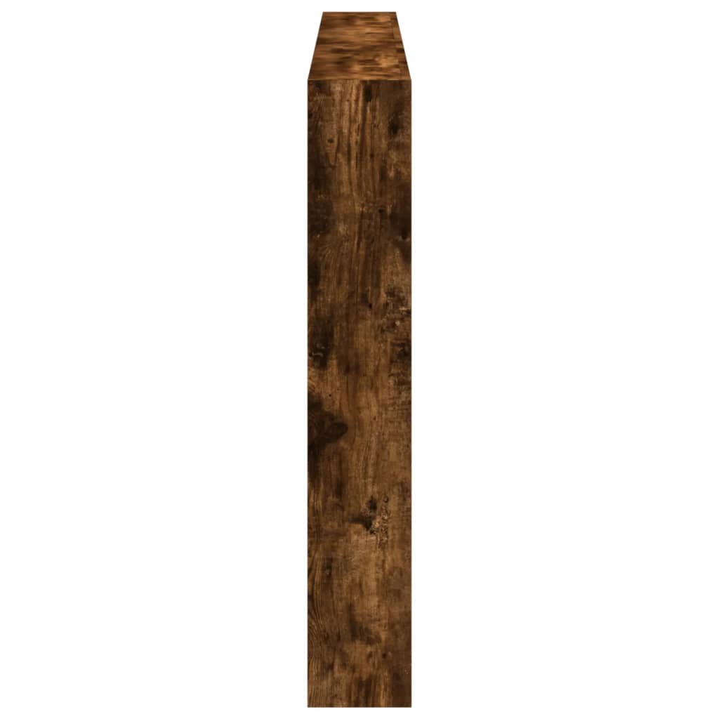 Hodegavl skap med LED røkt eik 180x17x102 cm