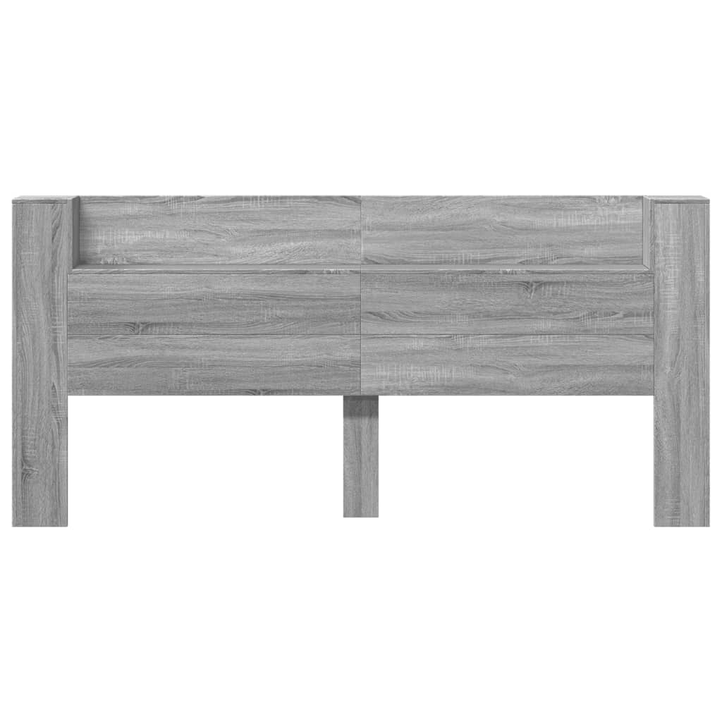 Hodegavl skap med LED grå sonoma 220x16,5x103,5 cm