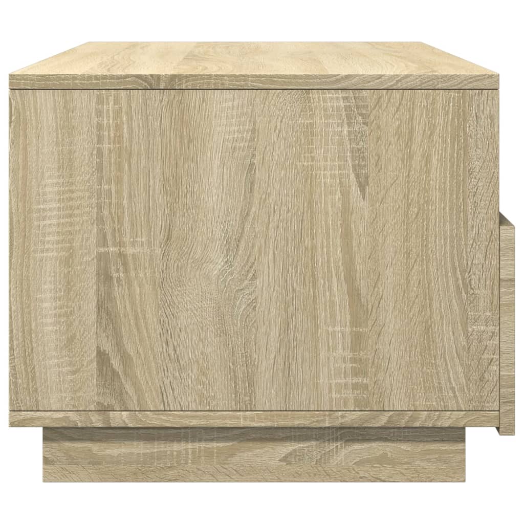 Salongbord med LED-lys sonoma eik 90x49x40 cm