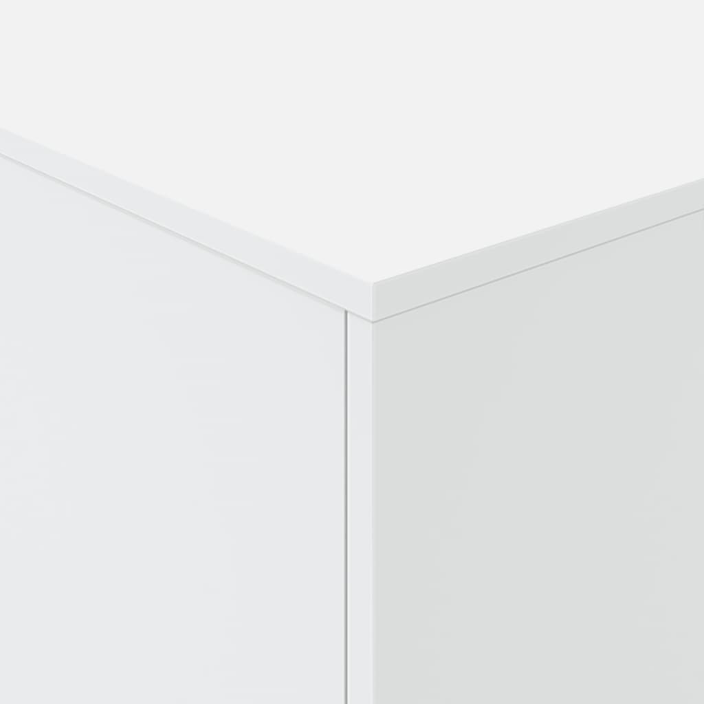 Salongbord med LED-lys hvit 90x50x40 cm