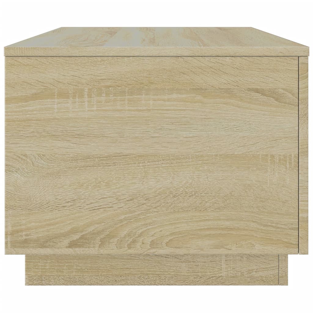 Salongbord med LED-lys sonoma eik 90x50x40 cm
