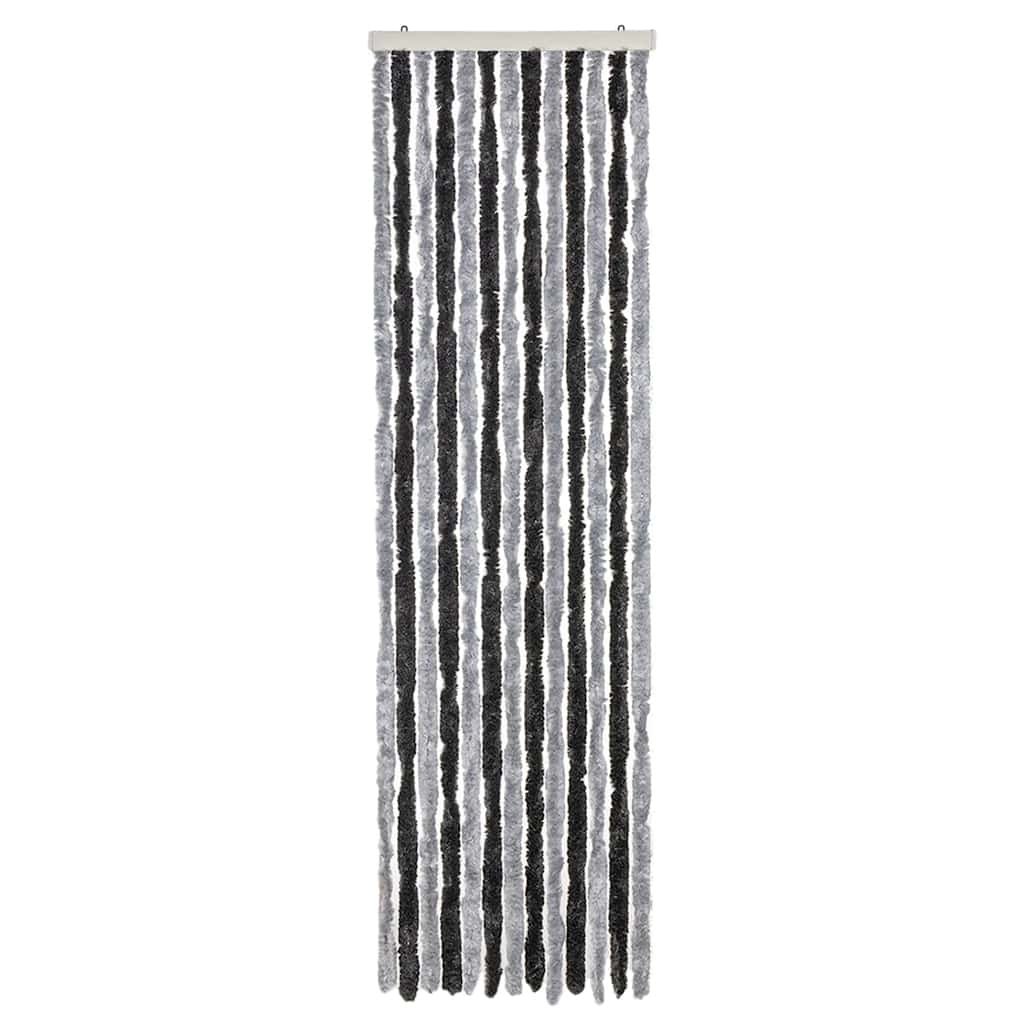 Fluegardin grå og svart 56x185 cm chenille