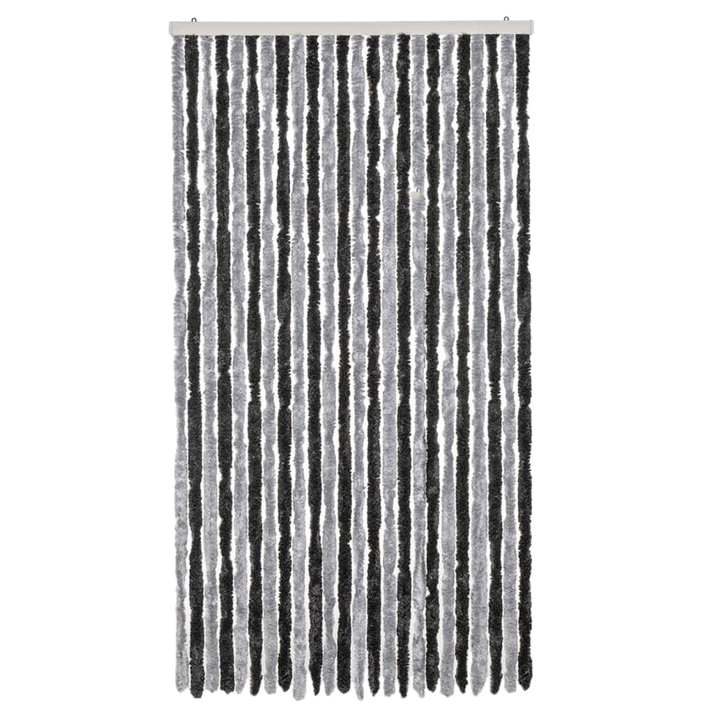 Fluegardin grå og svart 100x230 cm chenille