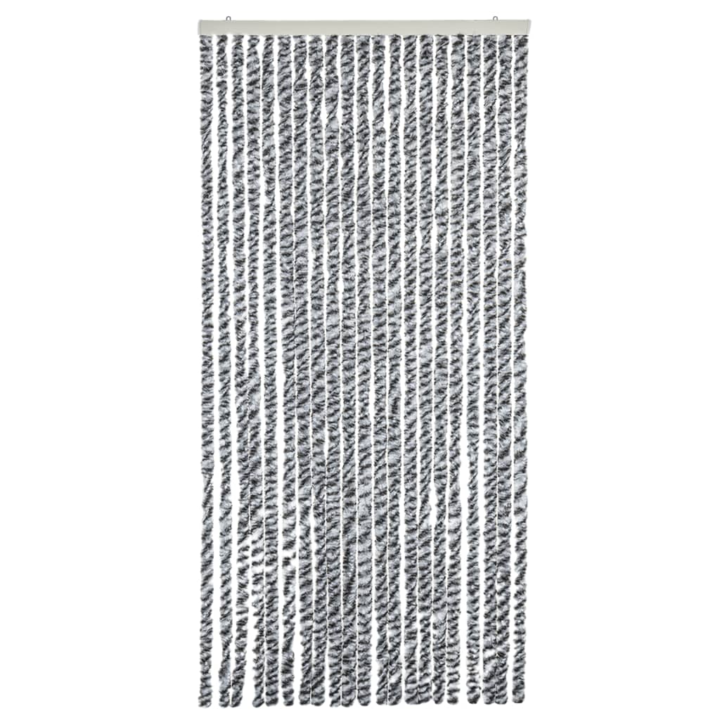 Fluegardin grå og svart og hvit 90x220 cm chenille