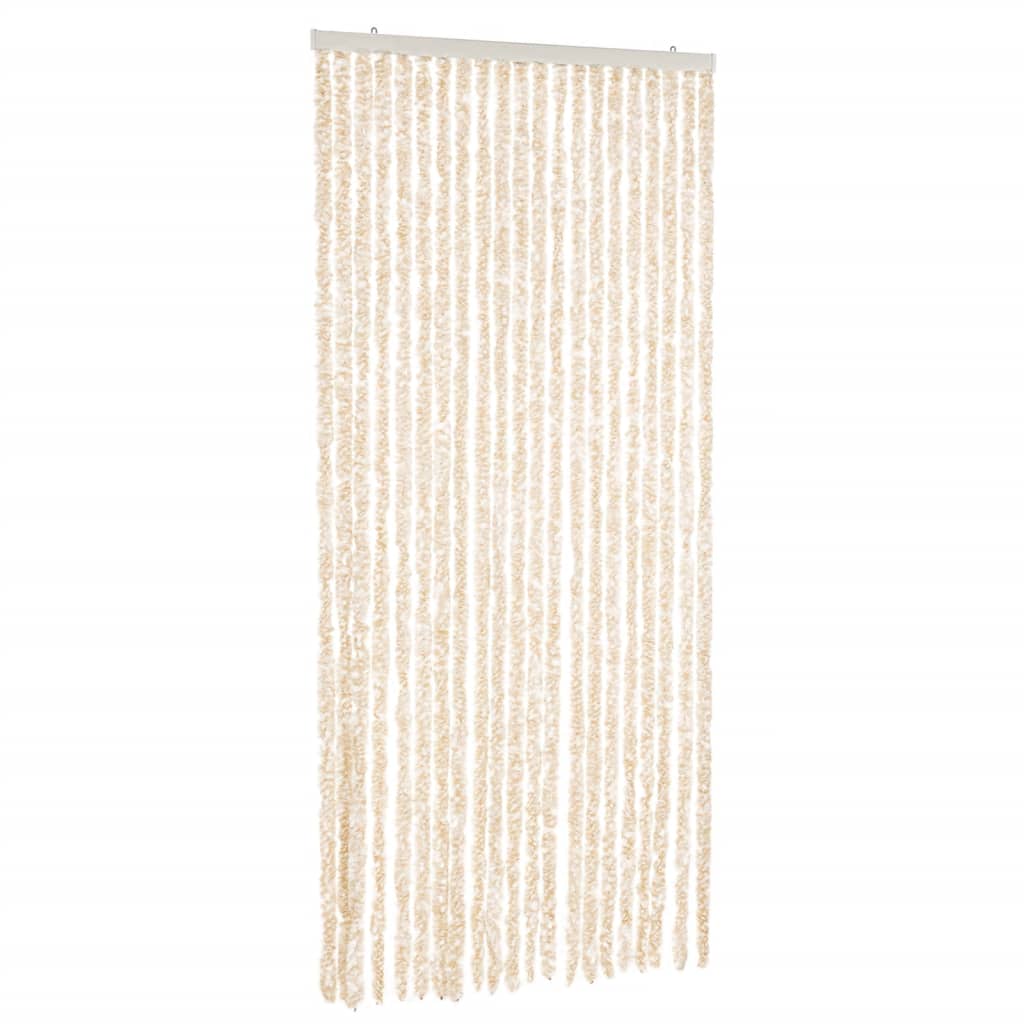 Fluegardin beige og hvit 90x200 cm chenille