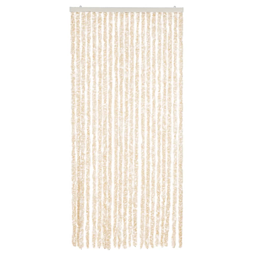 Fluegardin beige og hvit 90x220 cm chenille