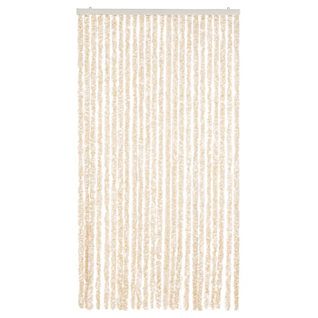 Fluegardin beige og hvit 100x200 cm chenille