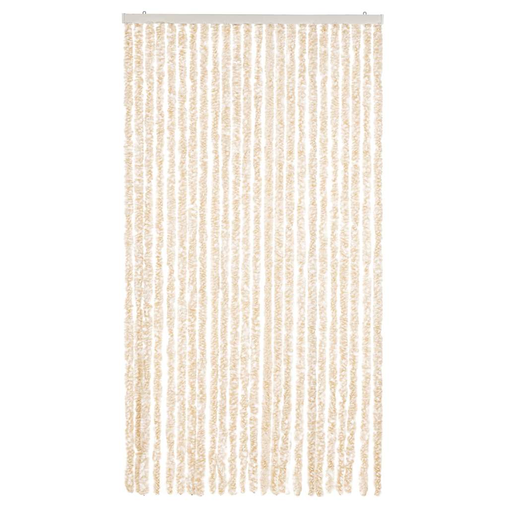 Fluegardin beige og hvit 100x230 cm chenille