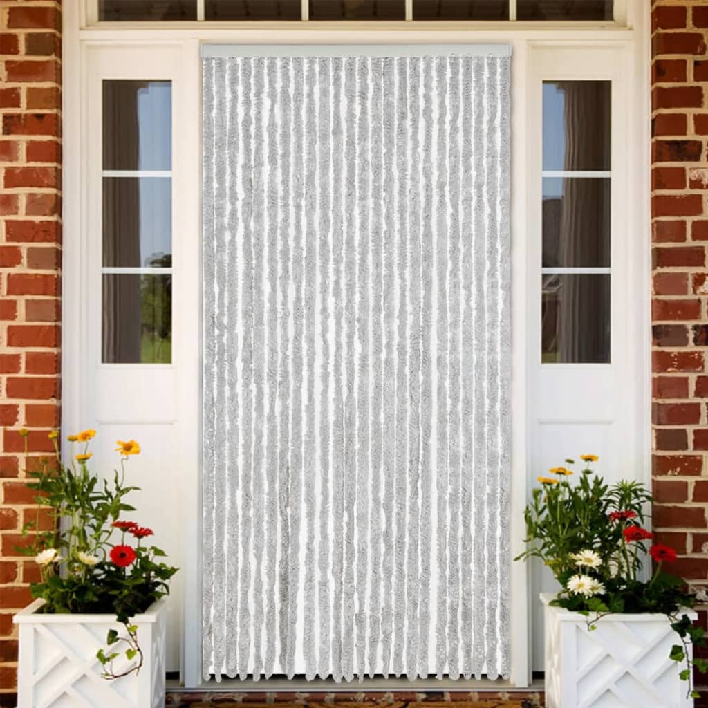 Fluegardin grå 100x200 cm chenille