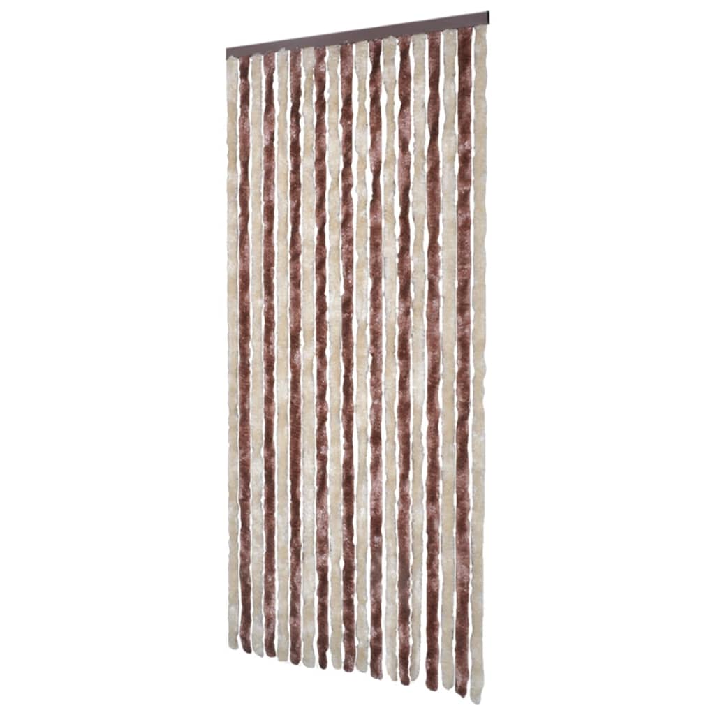 Fluegardin beige og lysebrun 100x200 cm chenille