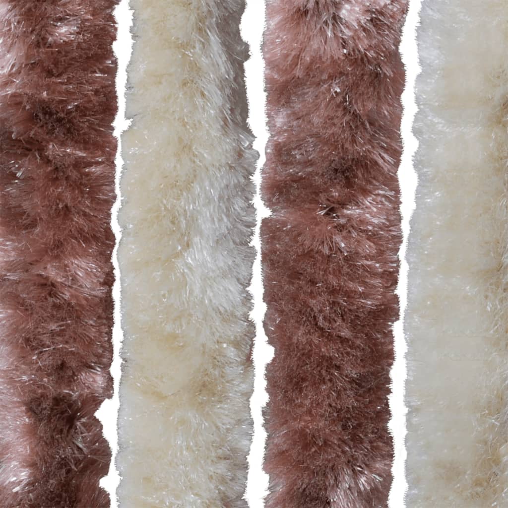Fluegardin beige og lysebrun 100x200 cm chenille