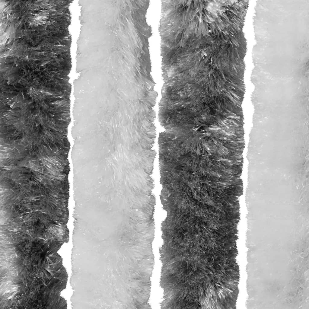 Fluegardin grå og hvit 100x200 cm chenille