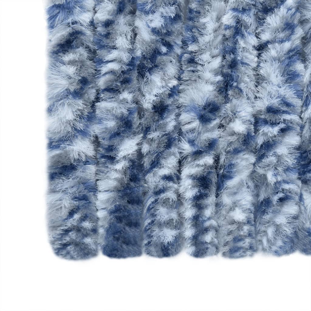 Fluegardin blå og hvit 100x200 cm chenille