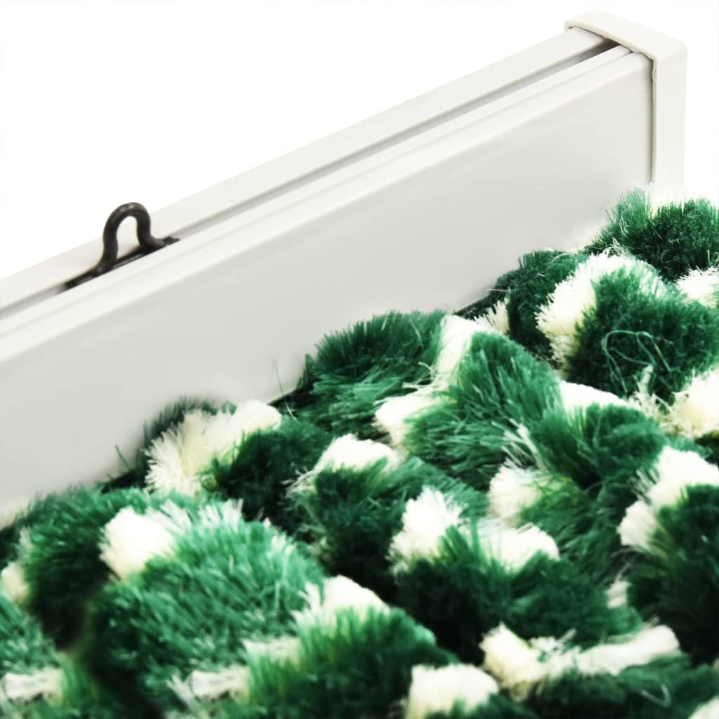 Fluegardin grønn og hvit 100x200 cm chenille