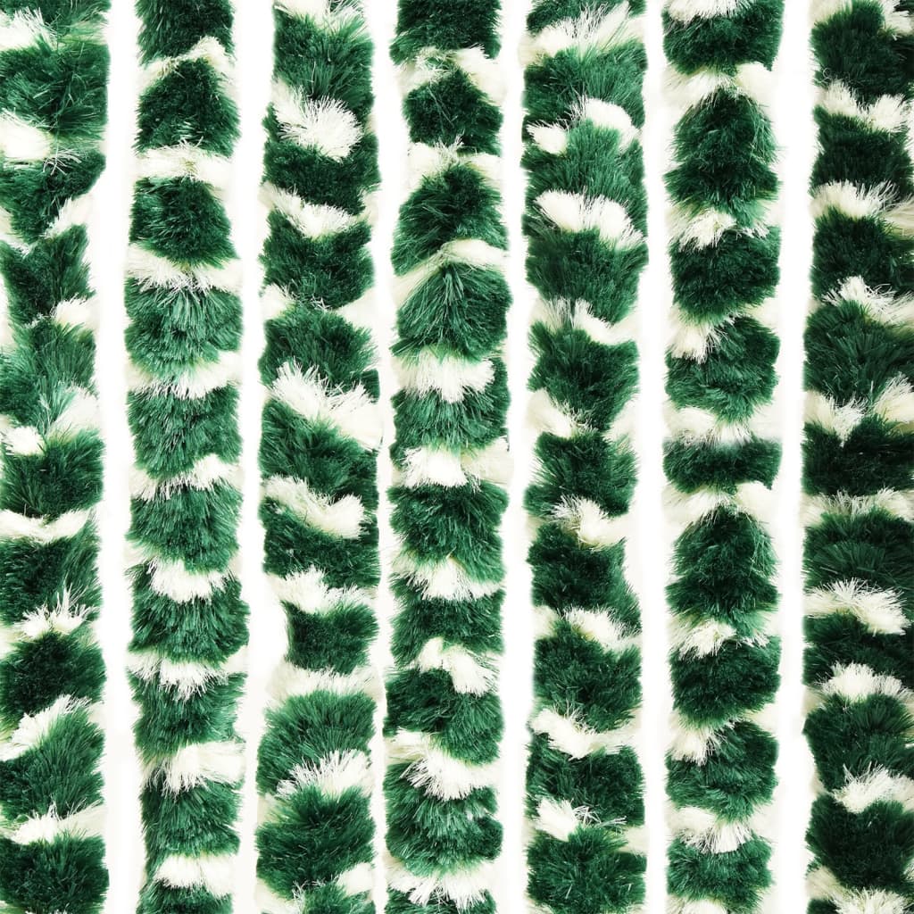 Fluegardin grønn og hvit 100x200 cm chenille