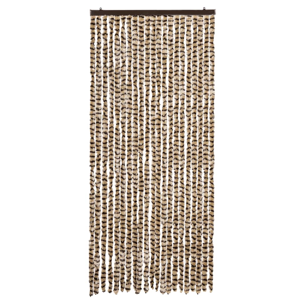 Fluegardin beige og brun 90x200 cm chenille