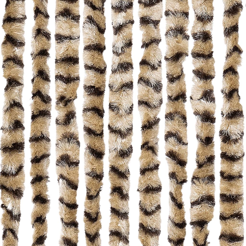 Fluegardin beige og brun 90x200 cm chenille