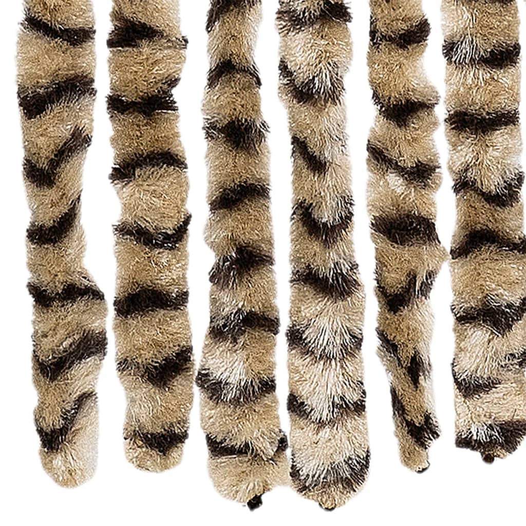 Fluegardin beige og brun 90x200 cm chenille