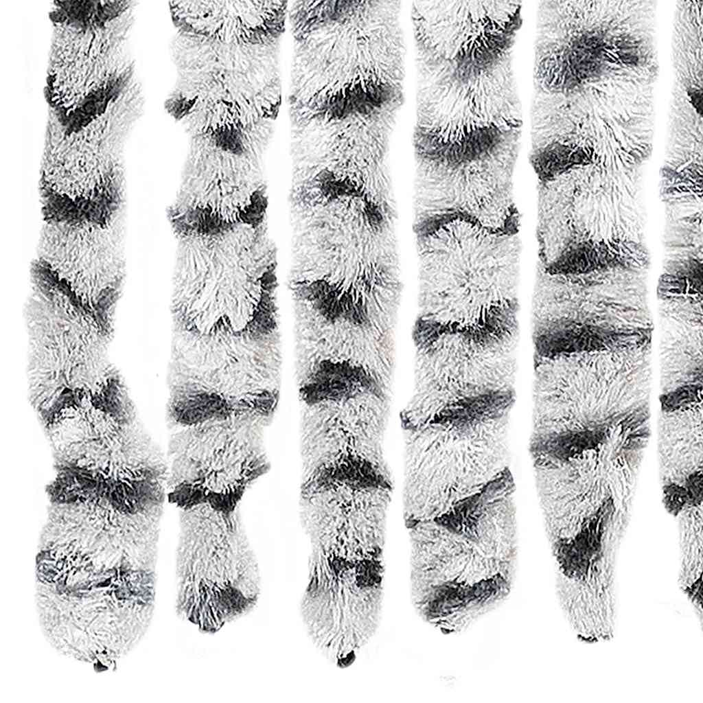 Fluegardin lysegrå og mørkegrå 56x200 cm chenille