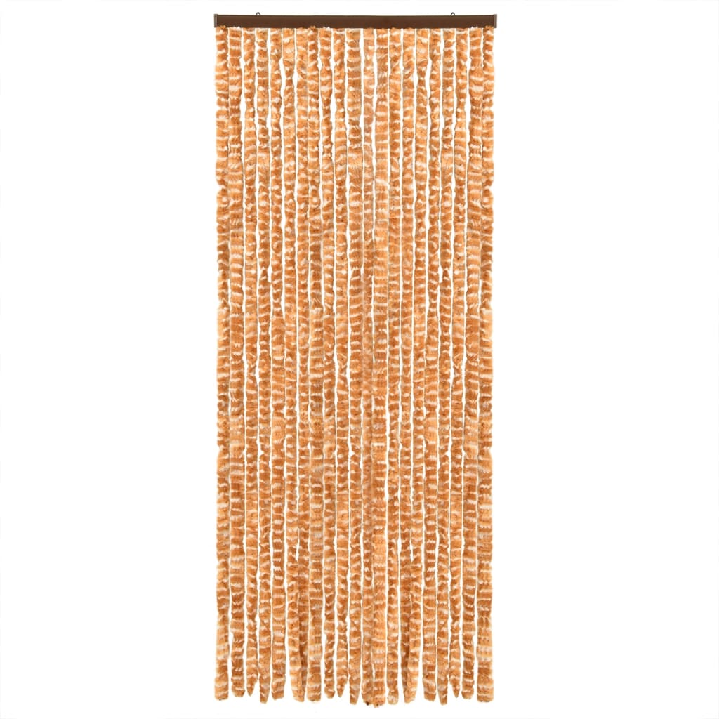 Fluegardin oker og hvit 100x230 cm chenille