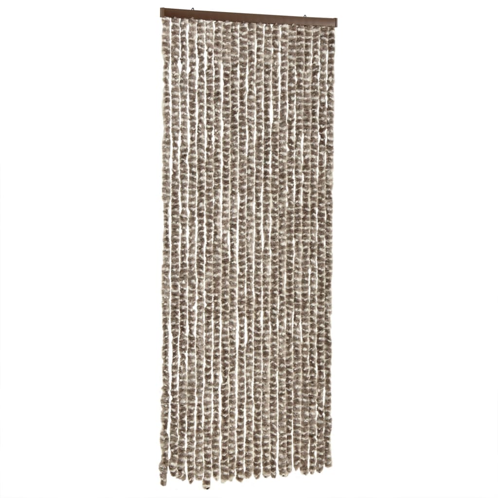Fluegardin gråbrun og hvit 100x230 cm chenille