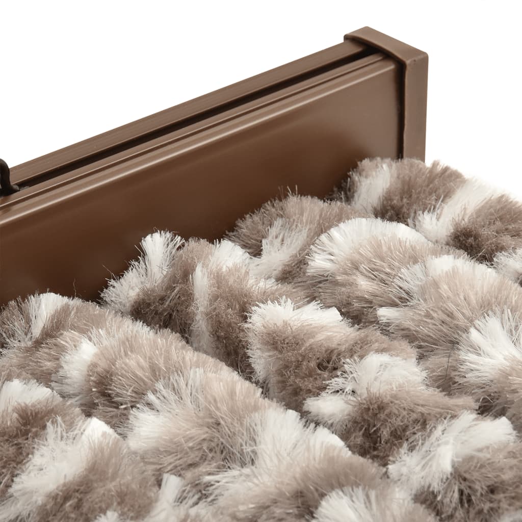 Fluegardin gråbrun og hvit 100x230 cm chenille