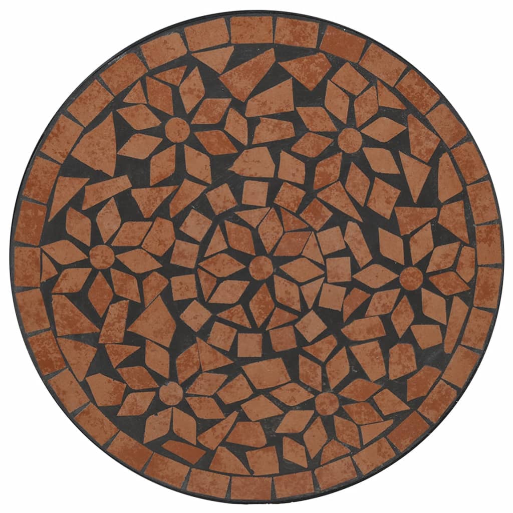 Bistrobord med mosaikk terrakotta Ø50x70 cm keramikk