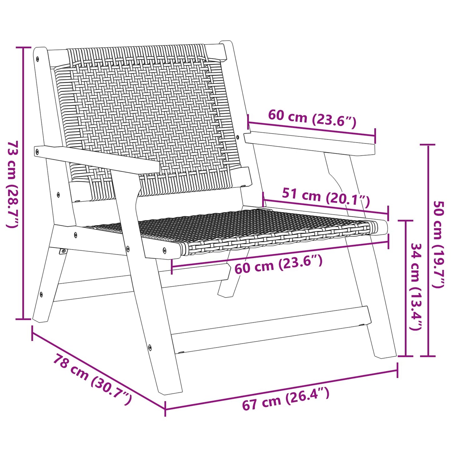 Hagemøbler 2 pcs Grå 67 x 78 x 73 cm Solid akasietre