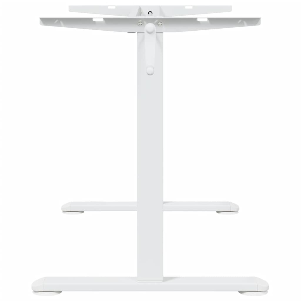 Stående ramme for skrivebord hvit (94-135)x60x(70-114) cm stål