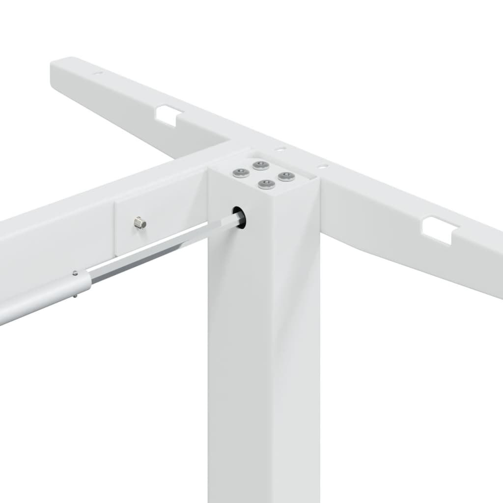 Stående ramme for skrivebord hvit (94-135)x60x(70-114) cm stål