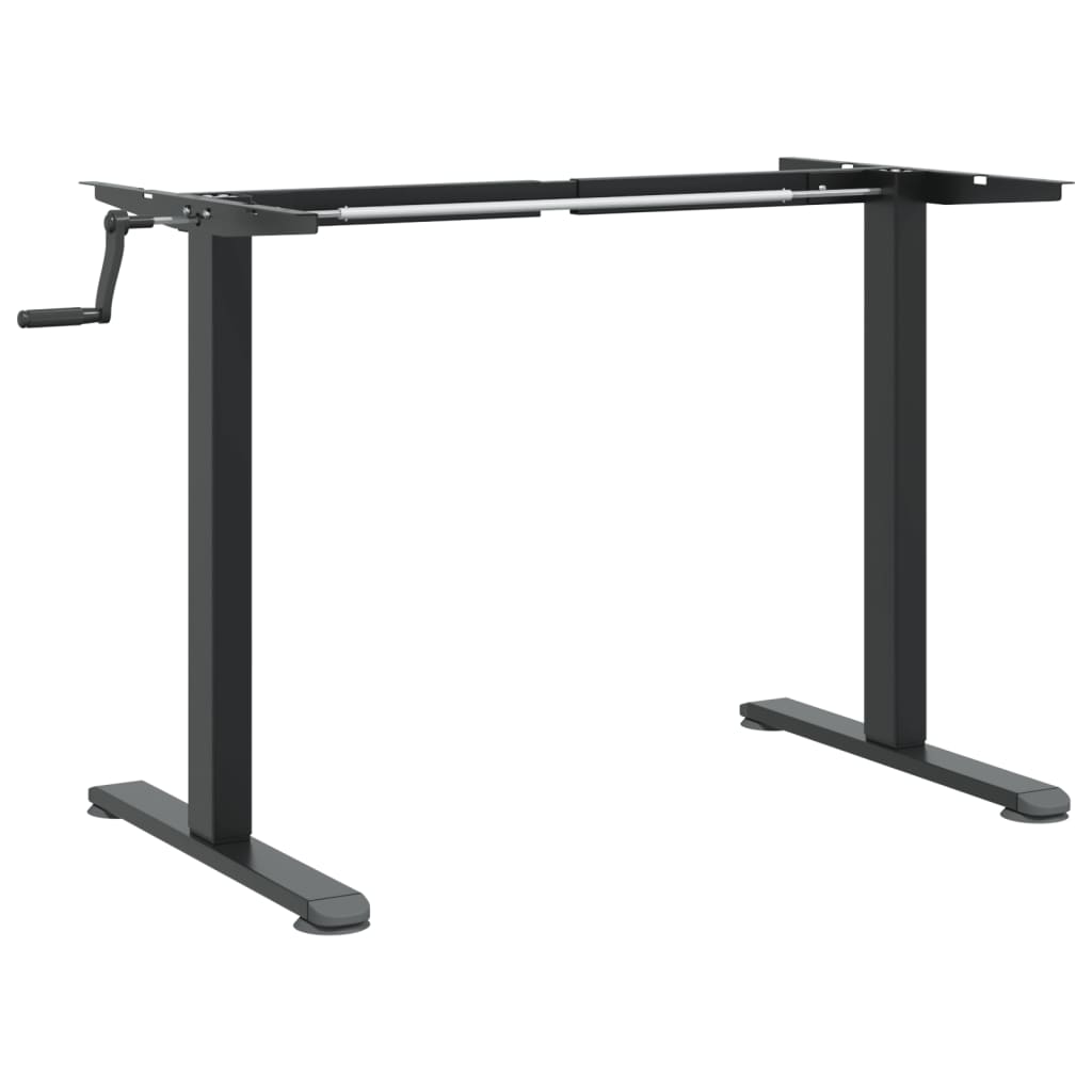 Stående ramme for skrivebord svart (94-135)x60x(70-114) cm stål