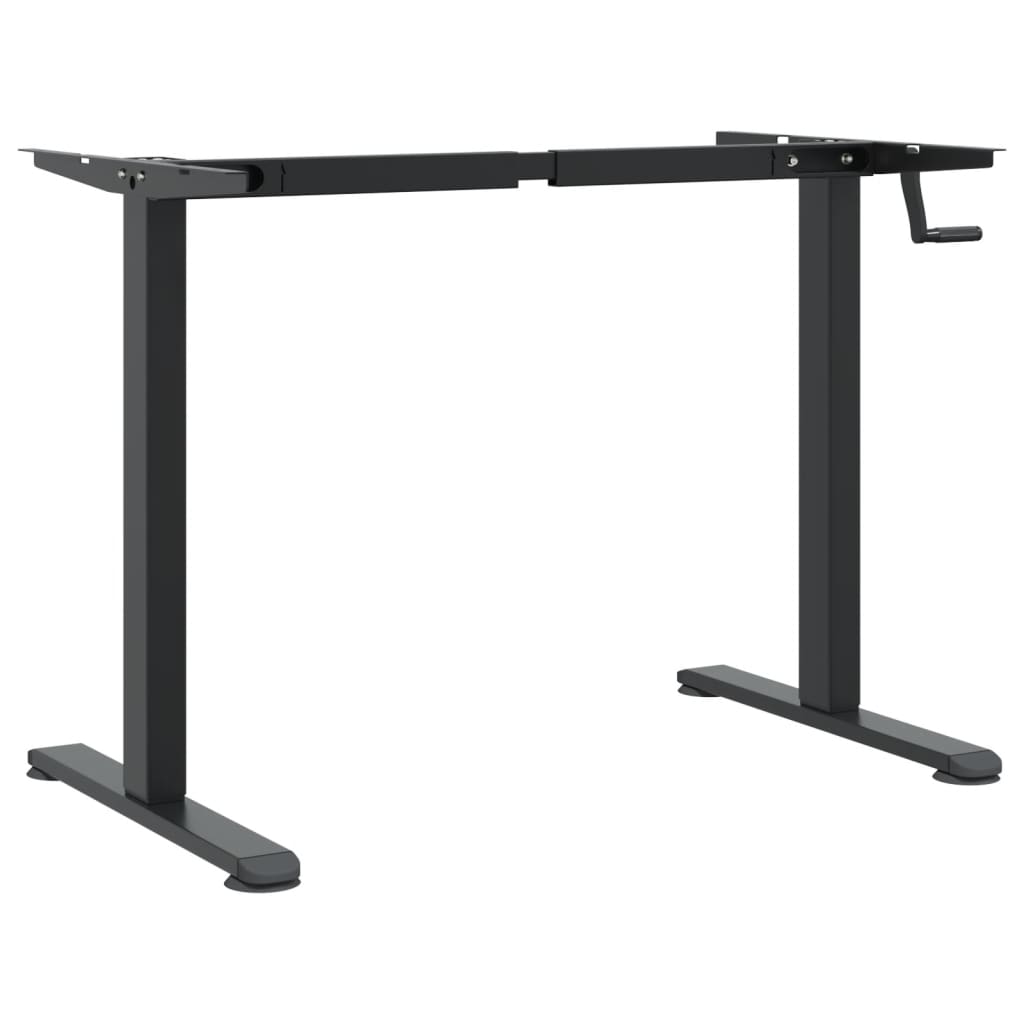 Stående ramme for skrivebord svart (94-135)x60x(70-114) cm stål