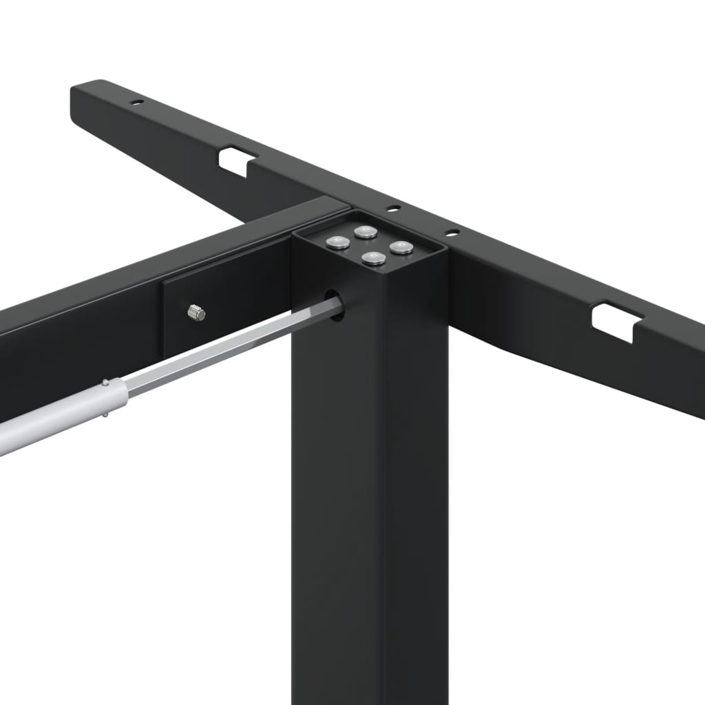 Stående ramme for skrivebord svart (94-135)x60x(70-114) cm stål