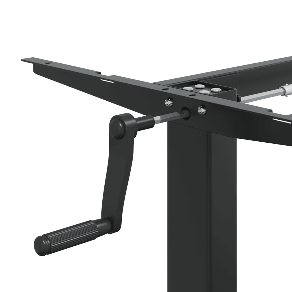 Stående ramme for skrivebord svart (94-135)x60x(70-114) cm stål