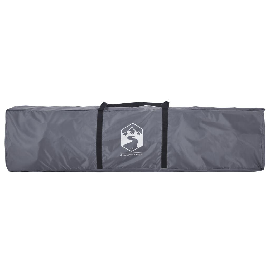 Kuppeltelt for camping 10 personer grå og oransje hurtigutløser