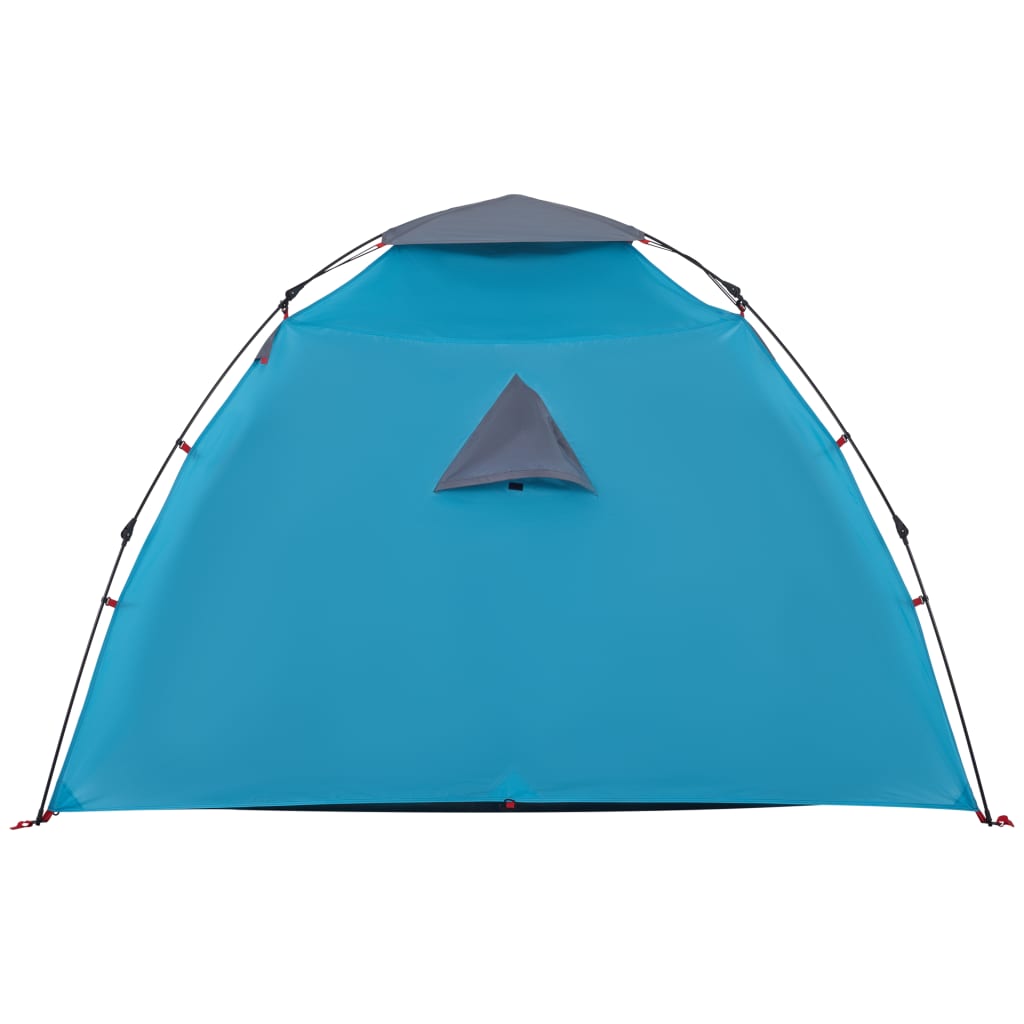 Kuppeltelt for camping 4 personer blå hurtigutløser