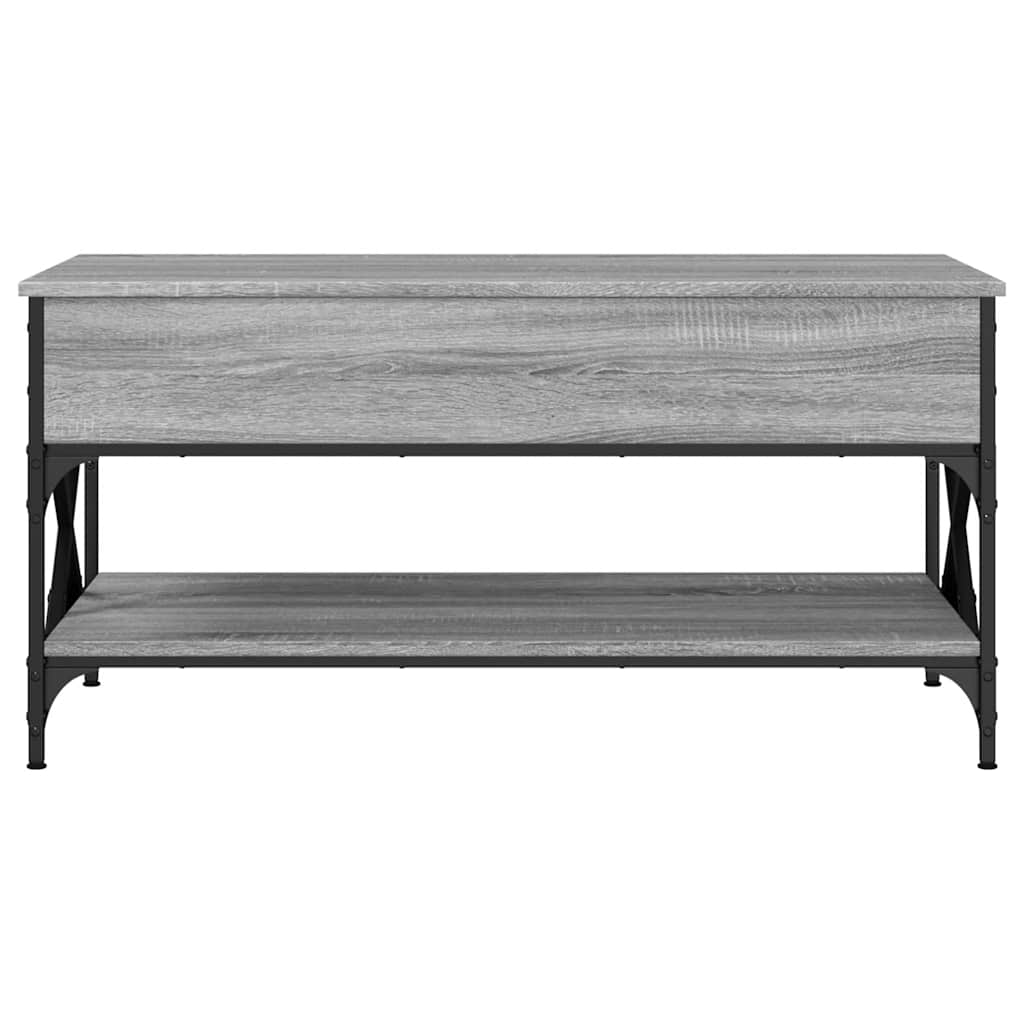 Salongbord grå sonoma 100x55x50 cm konstruert tre og metall